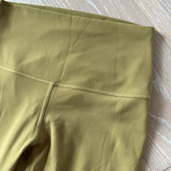 lululemon Align Pant II High Rise Tights 25" Grape Leaf Yellow Sz4 - Picture 4 of 14